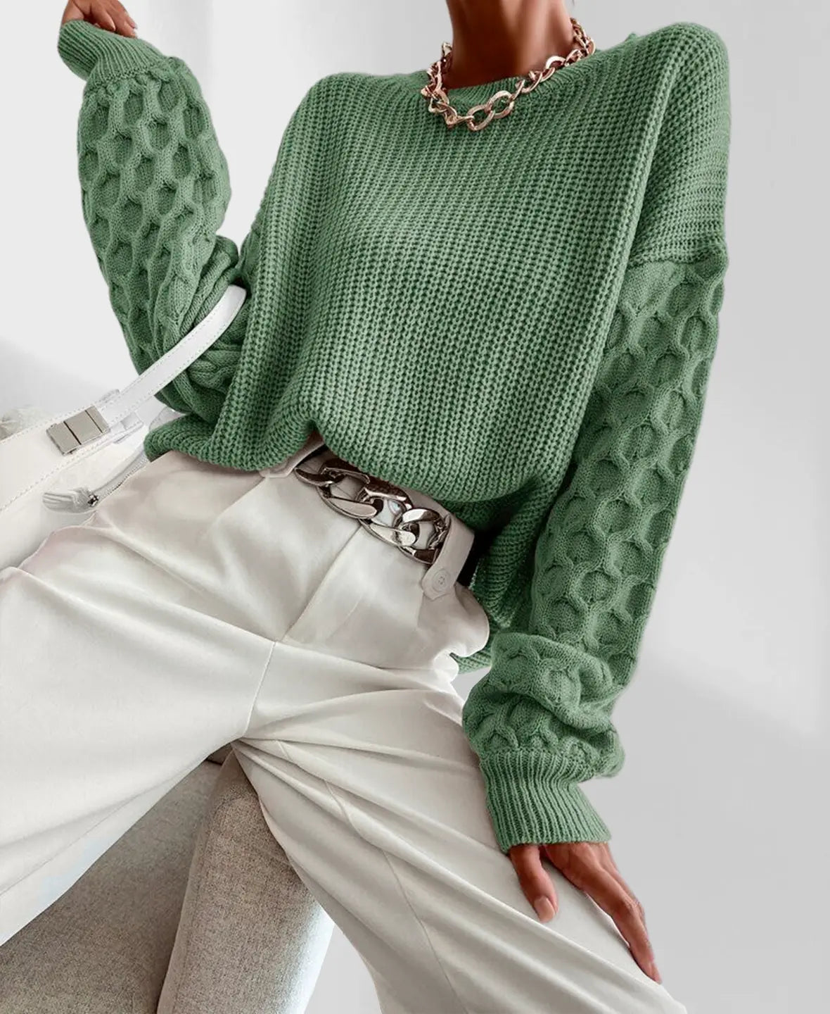 Alenya Gebreide Herfsttrui – Uniek Design & Comfortabele Warmte