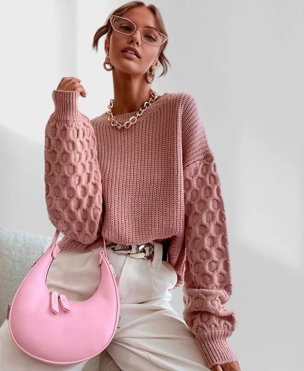 Alenya Gebreide Herfsttrui – Uniek Design & Comfortabele Warmte
