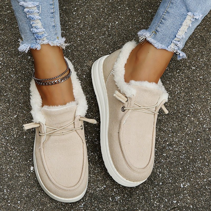 Elvarey – Warme instap pantoffels met teddy voering voor dames