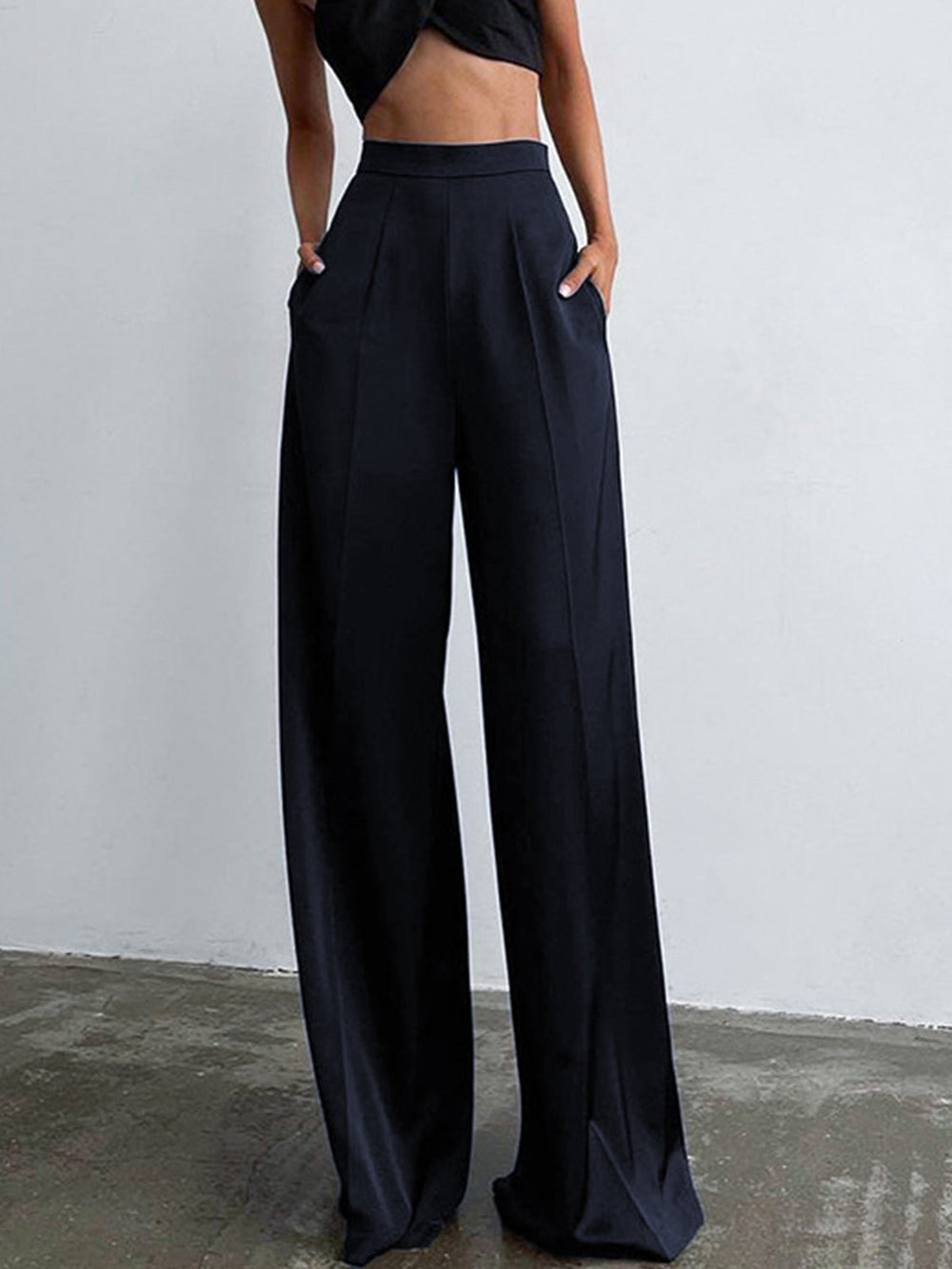 Sorviana – Wijde Satijnen Broek voor Dames | Luxe Glans & Moeiteloze Stijl