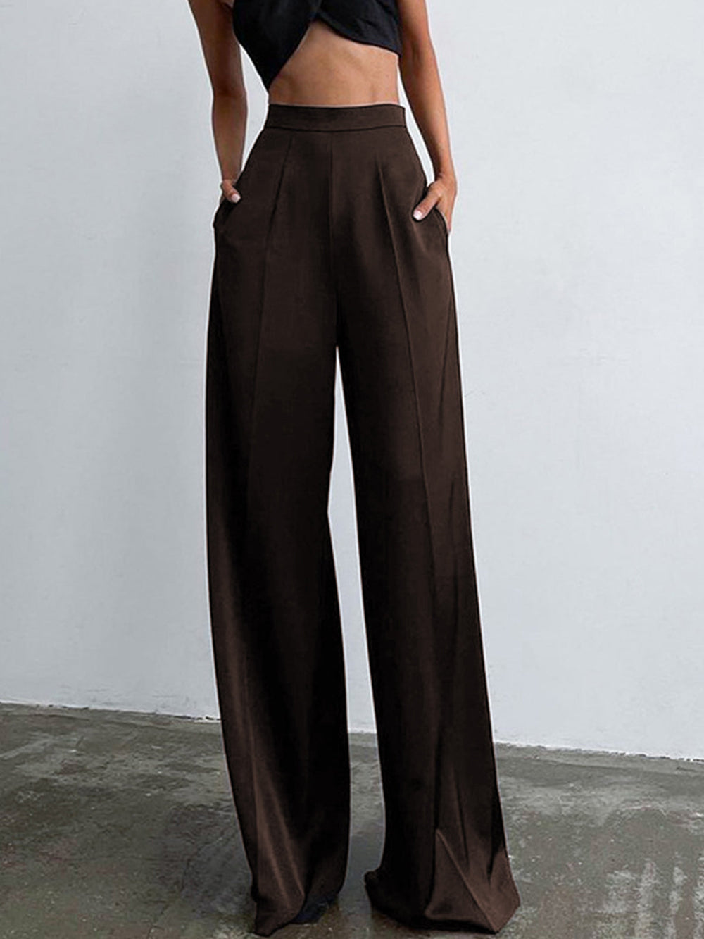 Sorviana – Wijde Satijnen Broek voor Dames | Luxe Glans & Moeiteloze Stijl