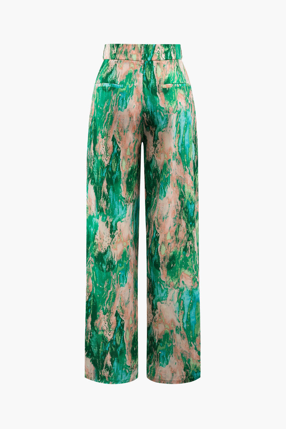 Calivienne – Hoge Taille Broek met Marmerprint | Stijlvol & Comfortabel