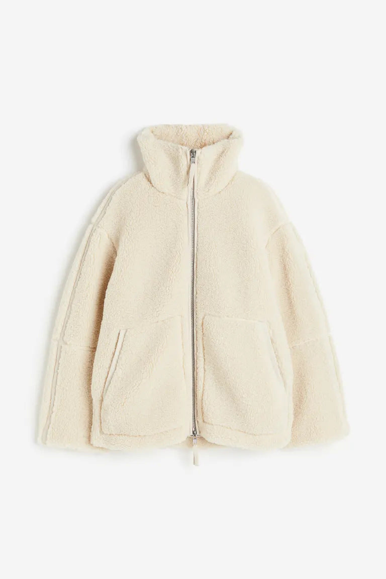 Elayne Wool-Blend Teddy Coat – Tijdloze Luxe voor de Koude Dagen