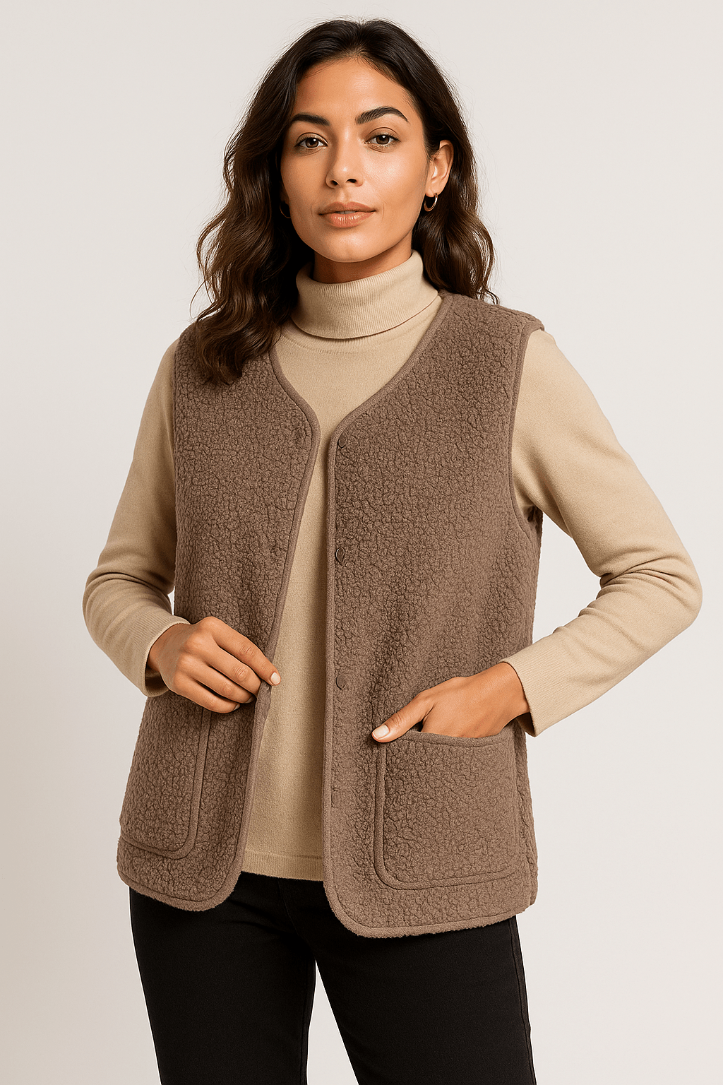 Isadora – Pluche Gilet met Luxe Zachte Textuur en Tijdloze Elegant﻿ie