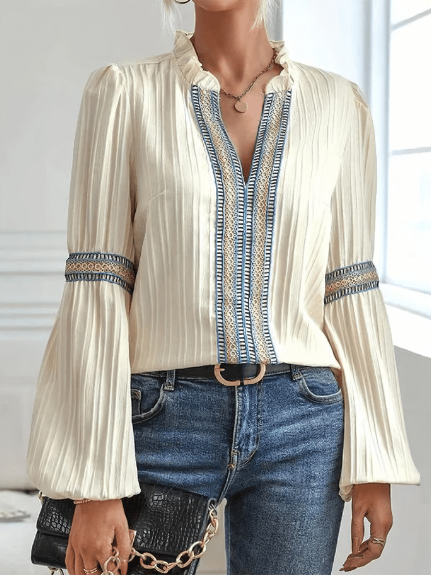 Dames blouse met plooien en luchtige pasvorm voor stijlvolle outfits