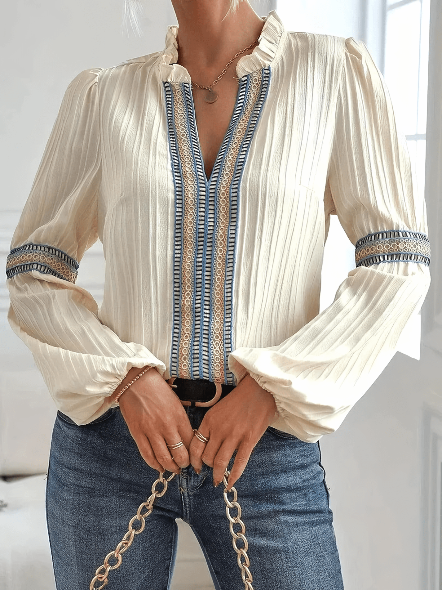 Dames blouse met plooien en luchtige pasvorm voor stijlvolle outfits