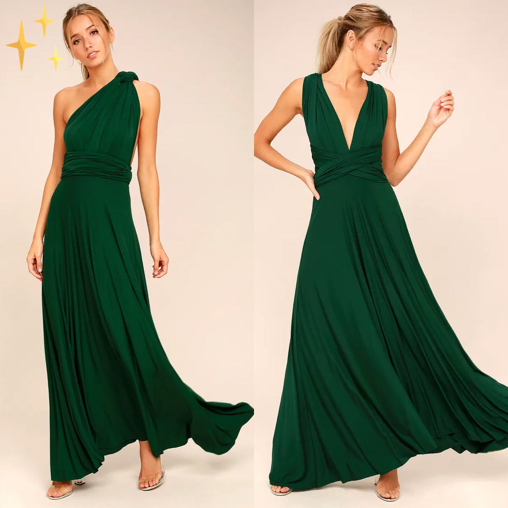 Zara - Veelzijdige Maxi Wikkeljurk voor de Zomer met 50 Draagstijlen en Comfortabele Pasvorm