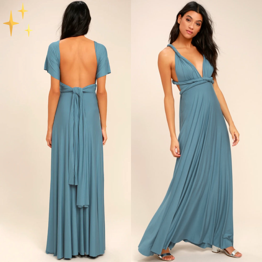 Zara - Veelzijdige Maxi Wikkeljurk voor de Zomer met 50 Draagstijlen en Comfortabele Pasvorm