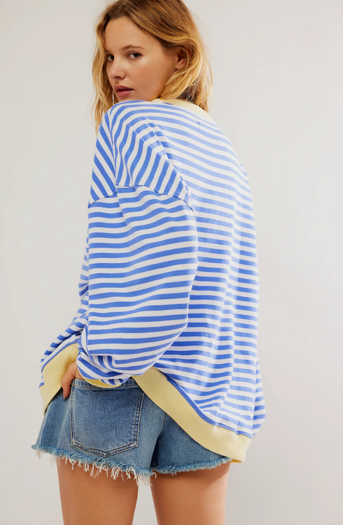 Amélie – Gestreepte Oversized Damestrui | Zacht, Kleurrijk & Comfortabel