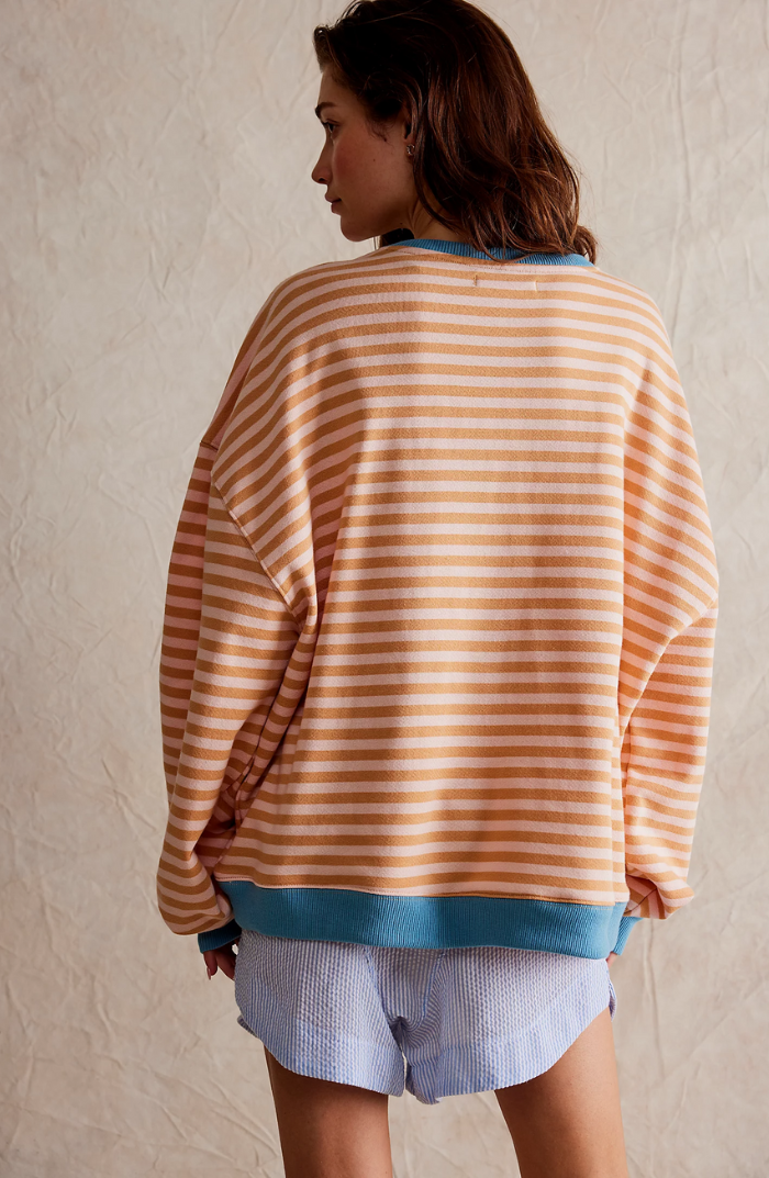 Amélie – Gestreepte Oversized Damestrui | Zacht, Kleurrijk & Comfortabel