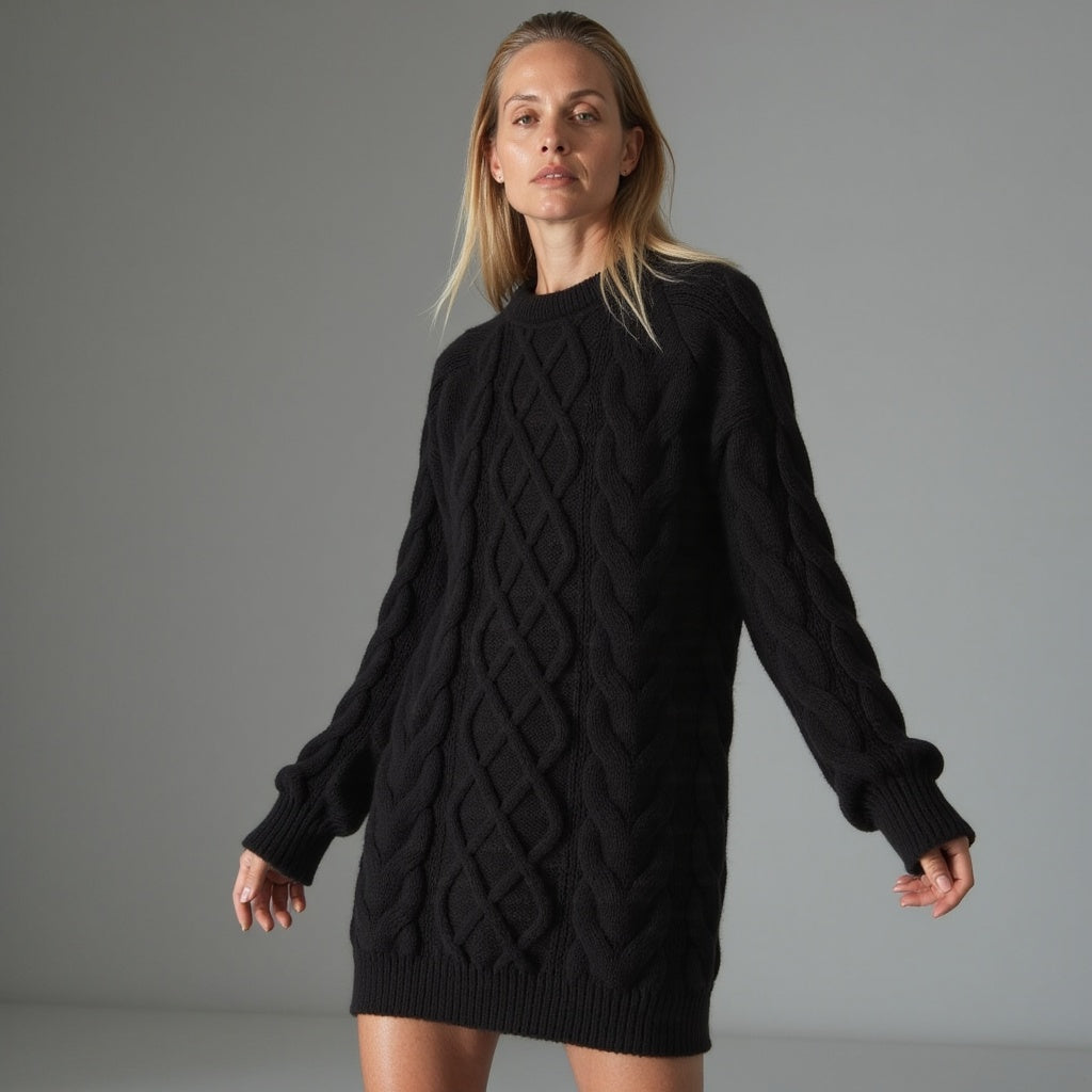 Elysora – Warme Gebreide Trui met Elegante Snit, Tijdloos & Comfortabel voor Winterdagen