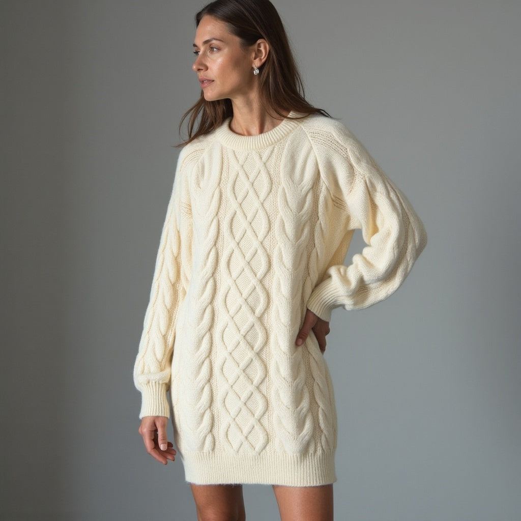 Elysora – Warme Gebreide Trui met Elegante Snit, Tijdloos & Comfortabel voor Winterdagen