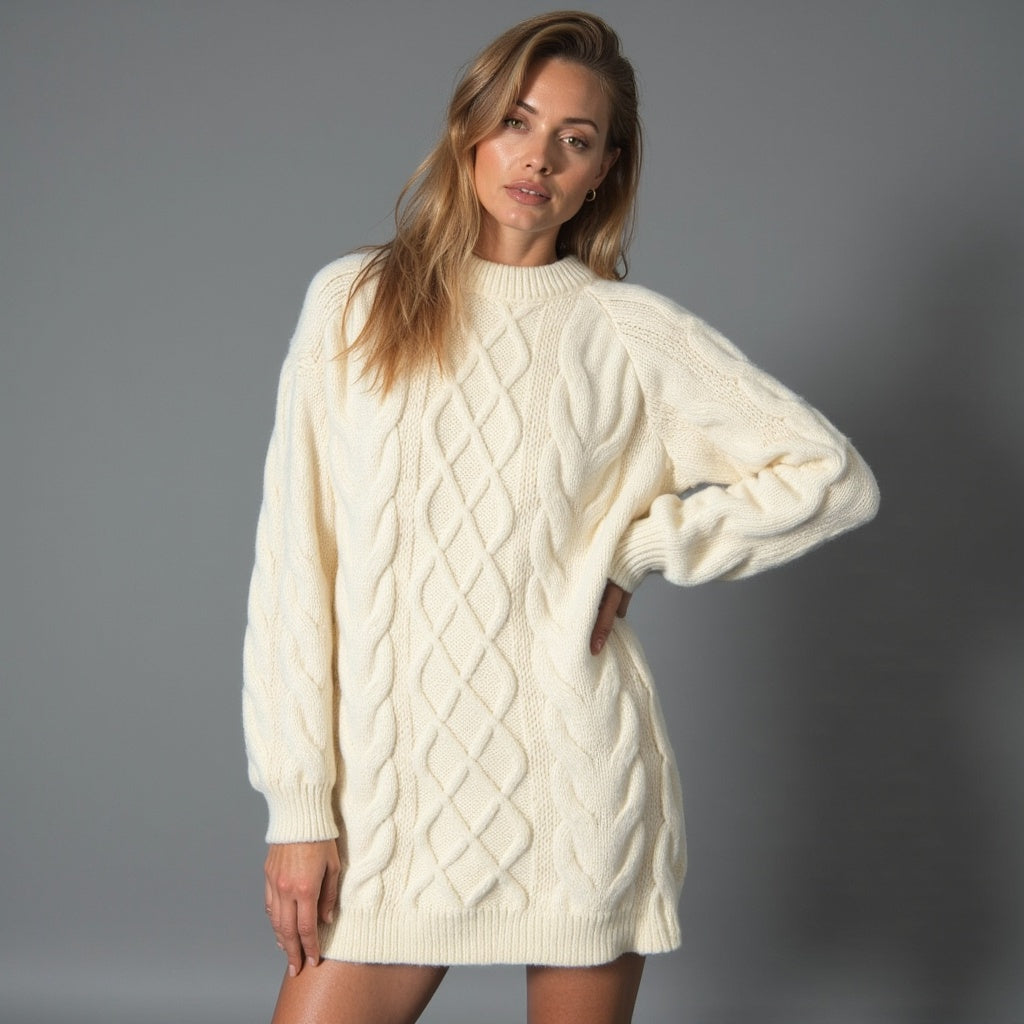 Elysora – Warme Gebreide Trui met Elegante Snit, Tijdloos & Comfortabel voor Winterdagen