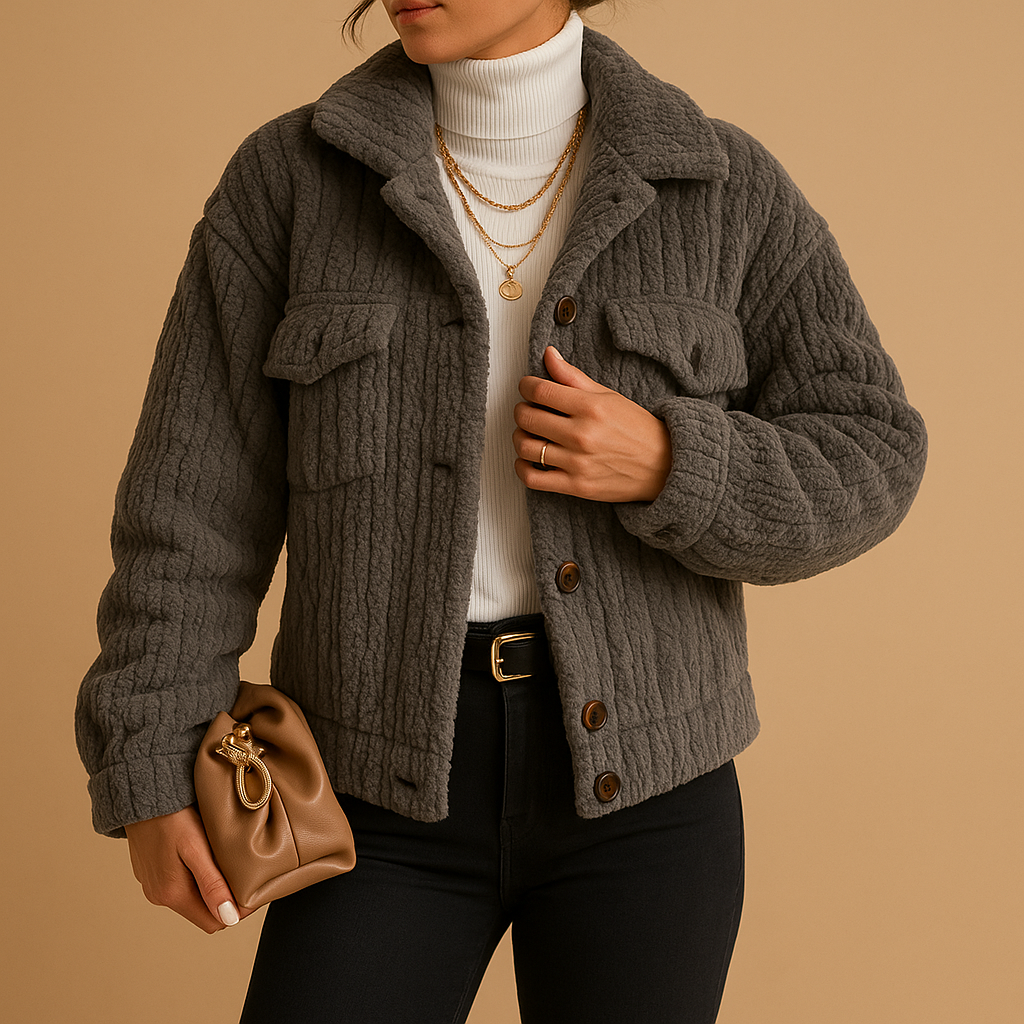 Annelise – Oversized Damesjas met Boxy Fit en Subtiele Vintage Elegant﻿ie