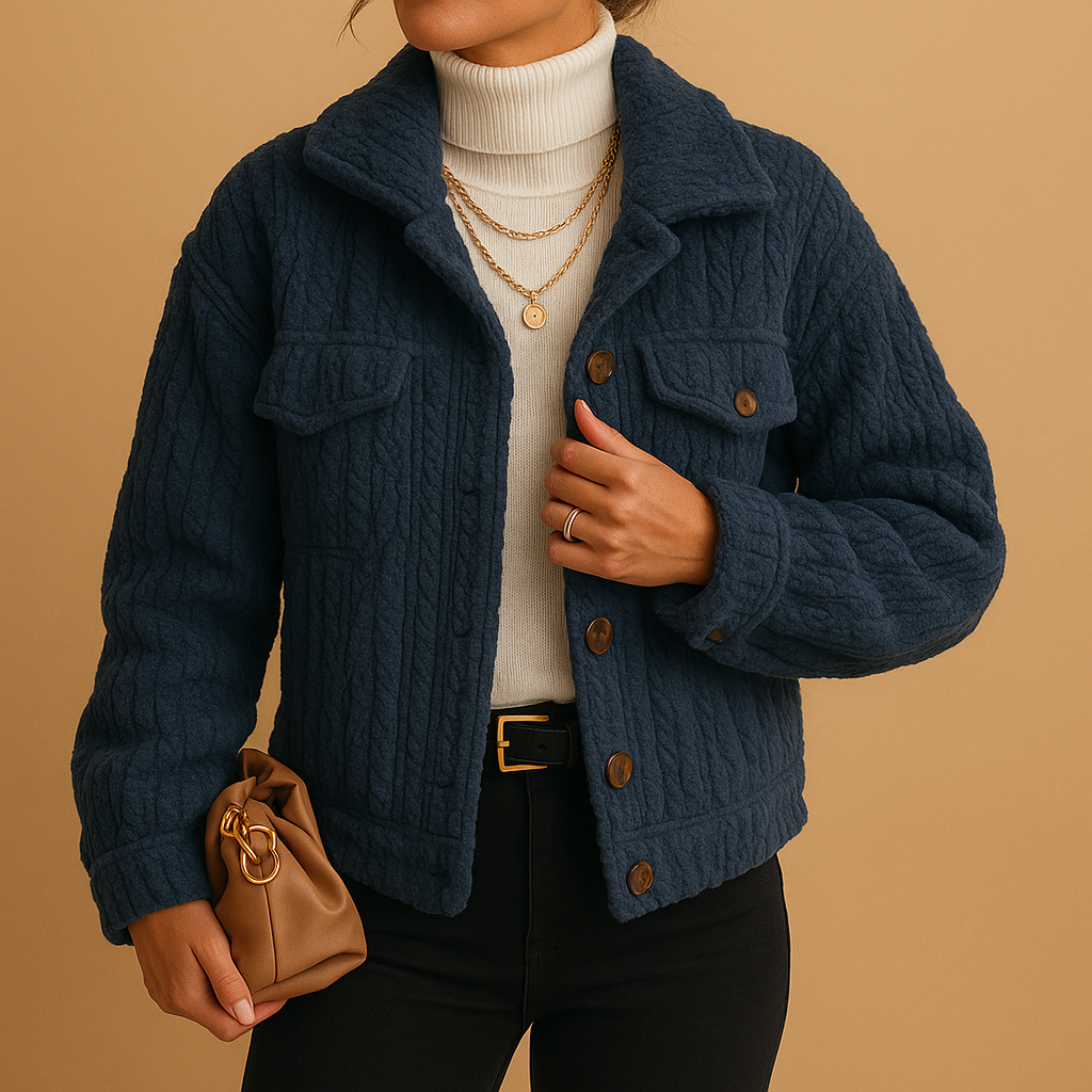 Annelise – Oversized Damesjas met Boxy Fit en Subtiele Vintage Elegant﻿ie