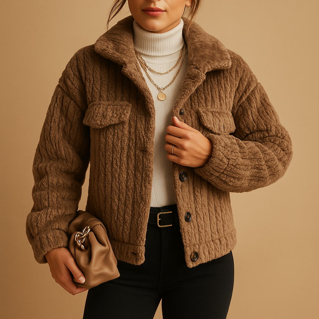 Annelise – Oversized Damesjas met Boxy Fit en Subtiele Vintage Elegant﻿ie