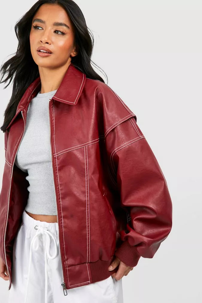 Oversized Imitatieleren Jack Dames – Casual & Modern