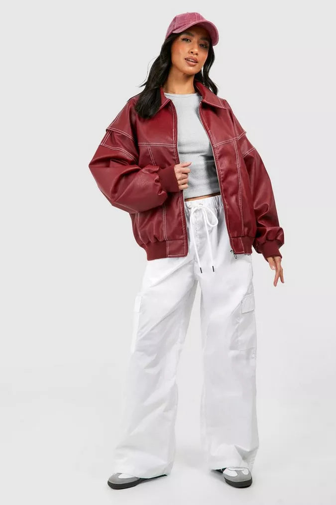 Oversized Imitatieleren Jack Dames – Casual & Modern