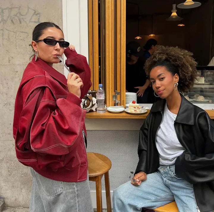 Oversized Imitatieleren Jack Dames – Casual & Modern