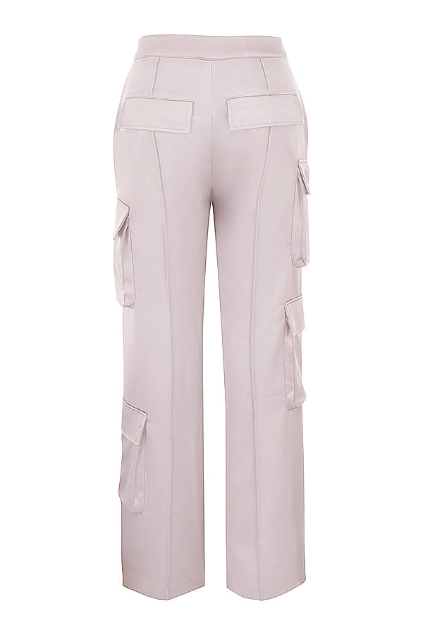 Seliora Satijnen Co-ord Set – Luxe Bandloze Top & Rechte Broek