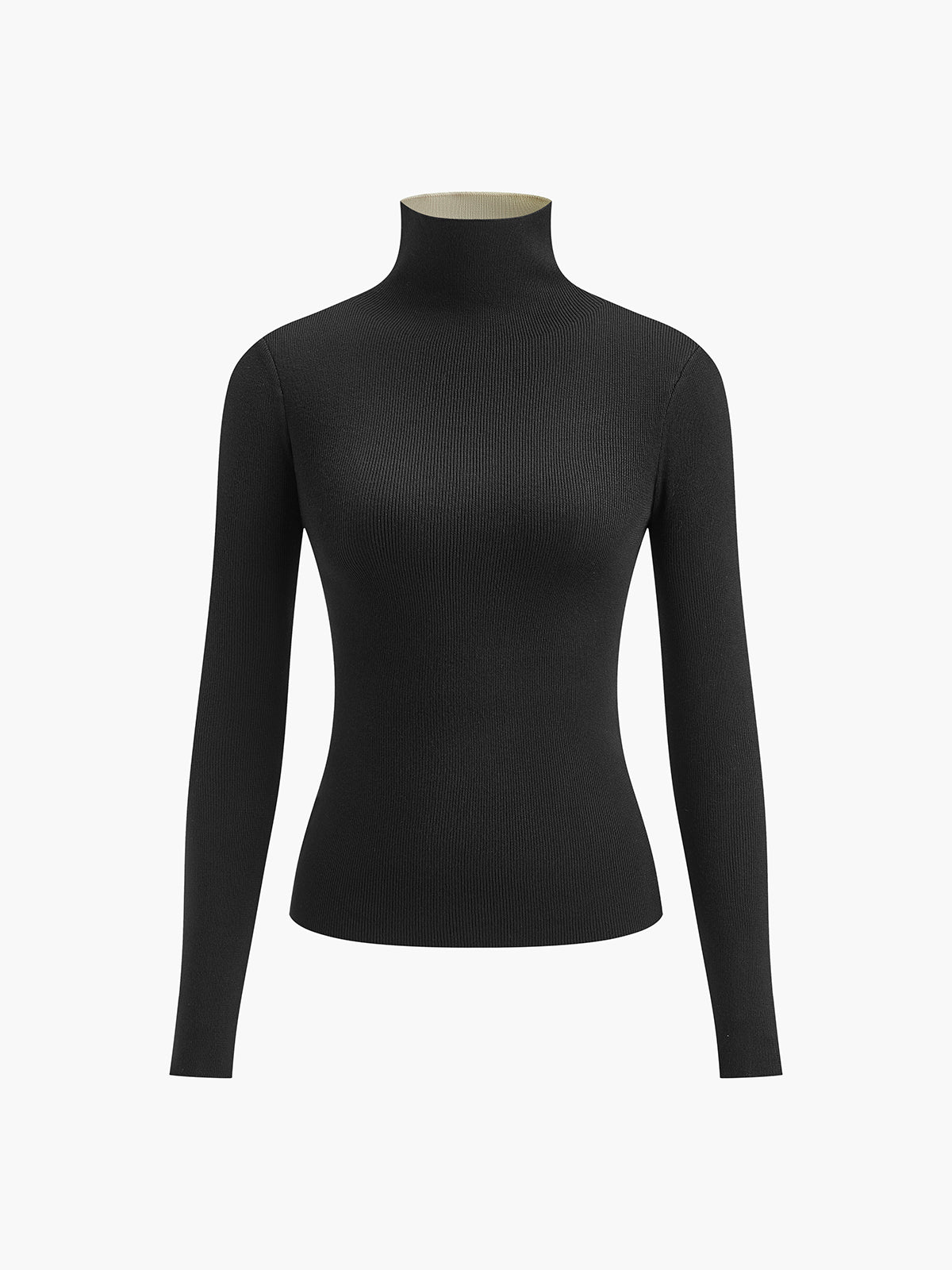 Noelle – Tweekleurige Gebreide Top met Regular Fit