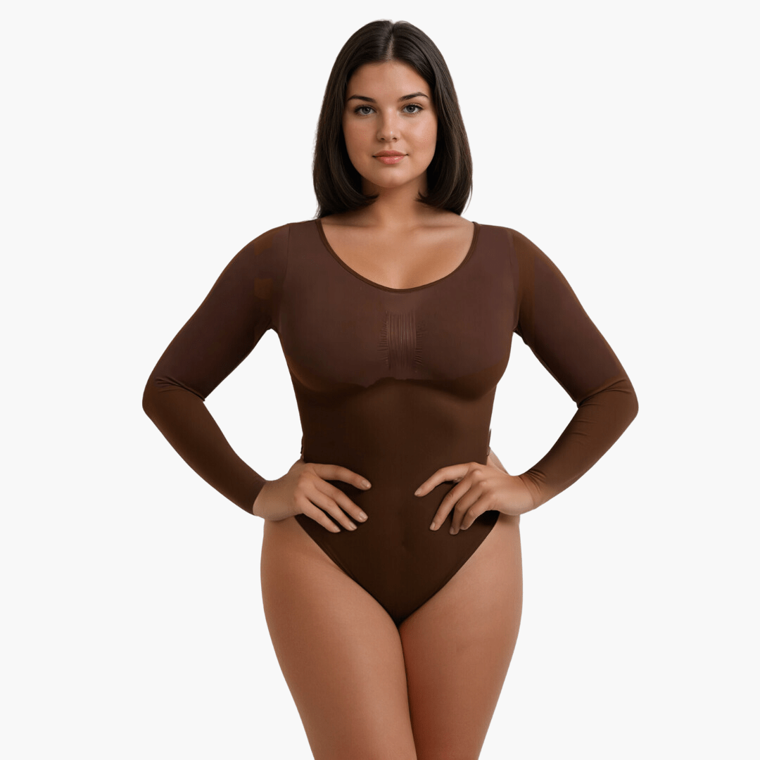 Alivienne – Naadloze shaping bodysuit met lange mouwen voor dames